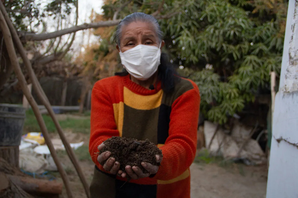 Marina is a 74-year-old farmer in Peru participating in the She Feeds the World Peru program.
