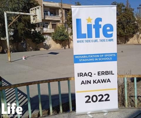 Sports field rehabilitation in Erbil_Life for Relief and Development